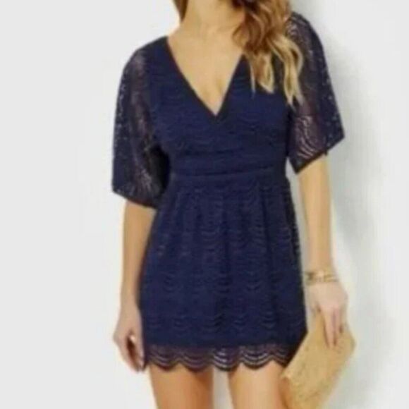 Lilly Pulitzer Navy Blue Parigi Skort Romper Size XL NWOT - Picture 8 of 8